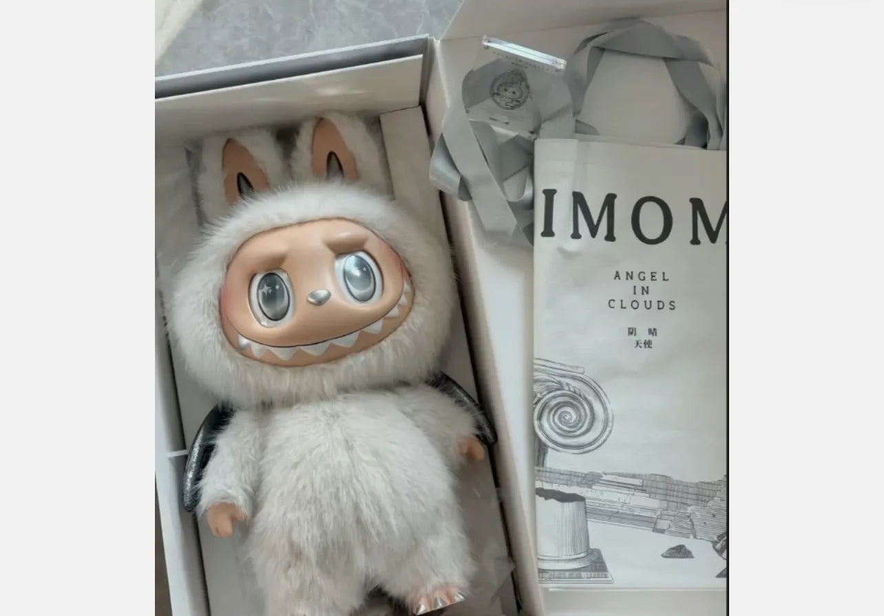 POP MART The Monsters Zimomo - Angel in Clouds Vinyl Face Doll, 22.83 inches Height