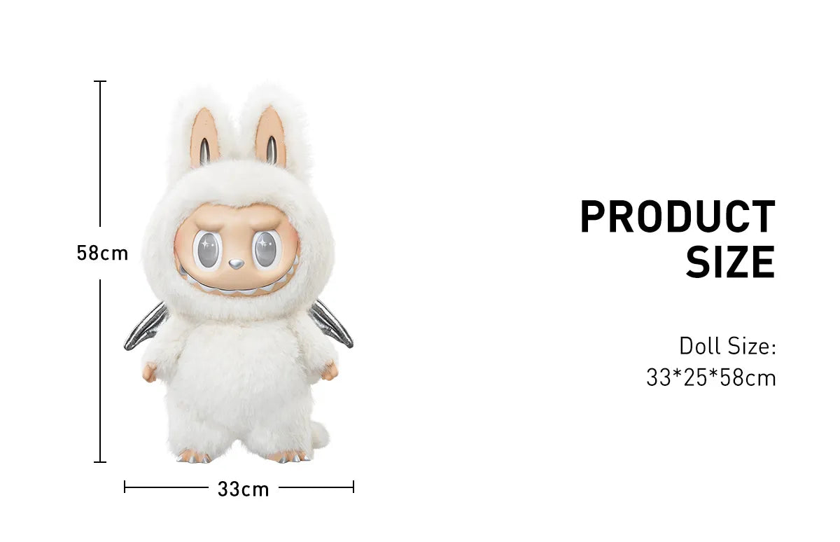 POP MART The Monsters Zimomo - Angel in Clouds Vinyl Face Doll, 22.83 inches Height