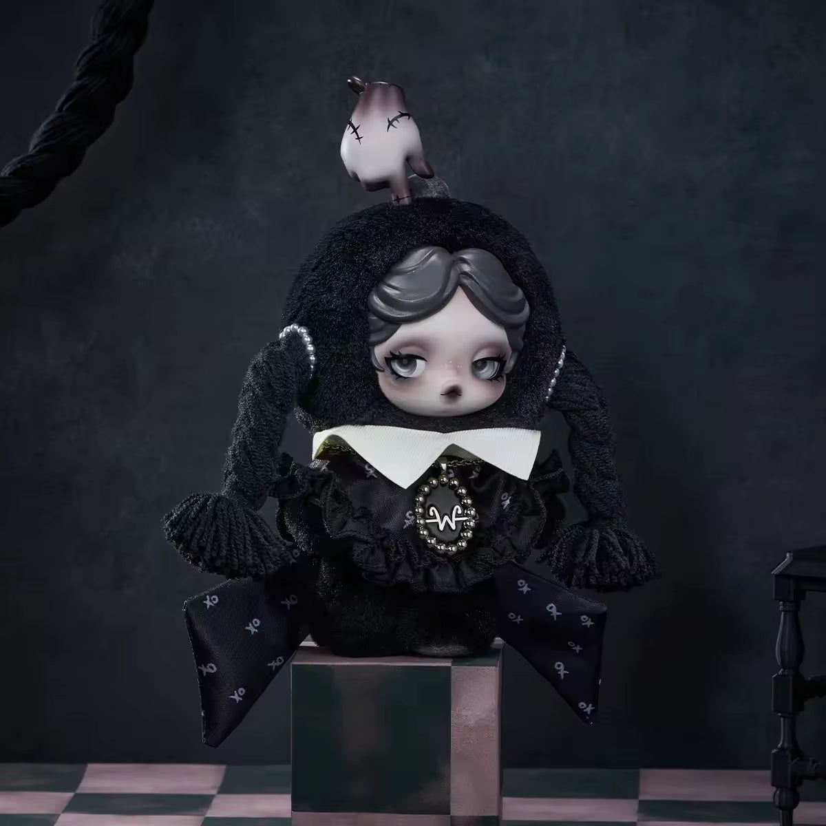 SKULLPANDA × Wednesday Plush(Classic Dress Version)