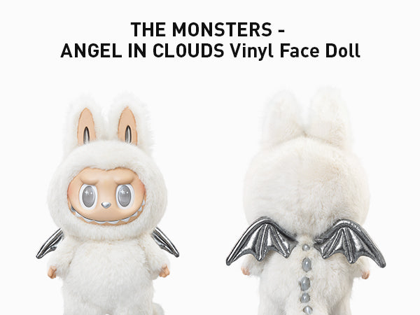 POP MART The Monsters Zimomo - Angel in Clouds Vinyl Face Doll, 22.83 inches Height