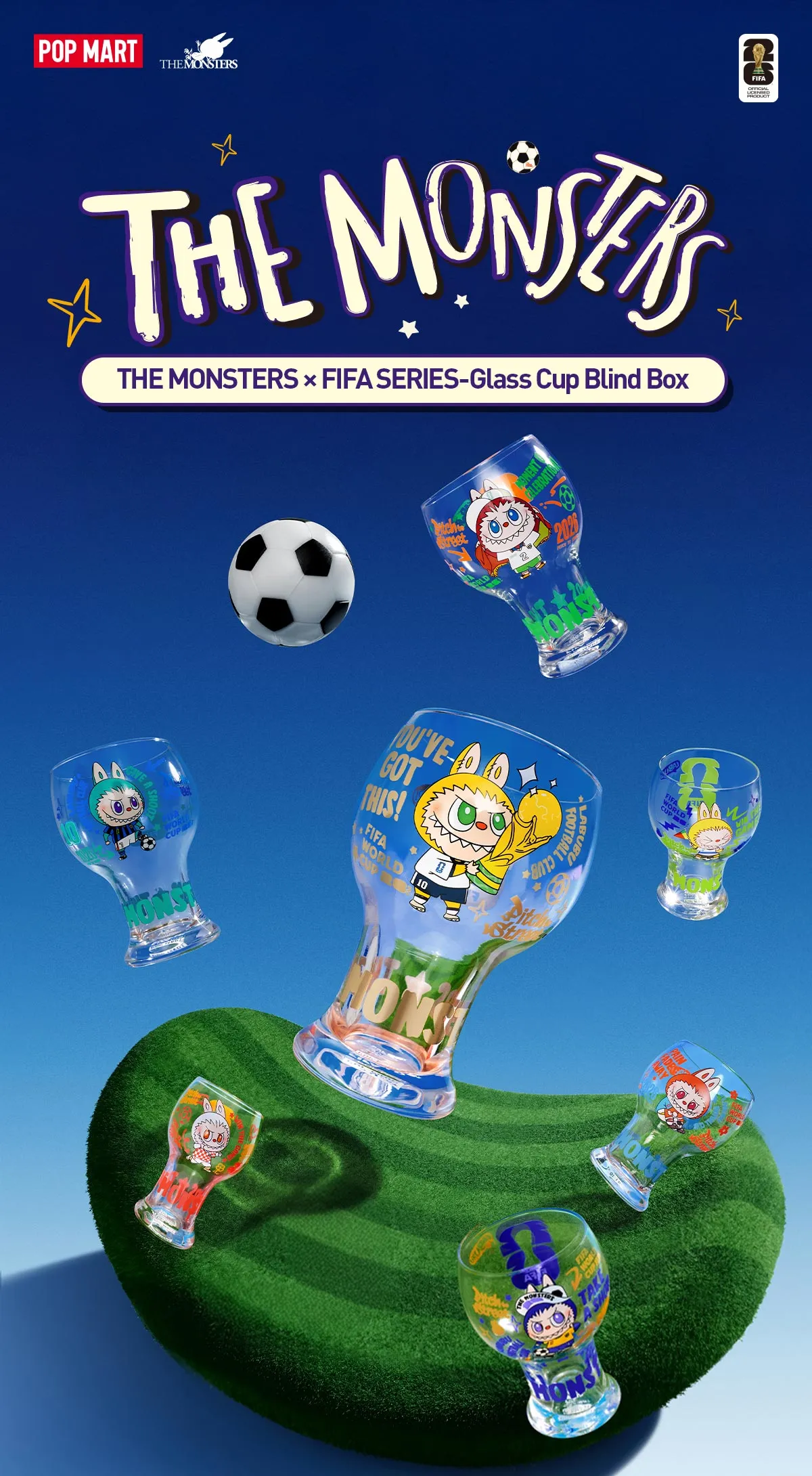 THE MONSTERS × FIFA SERIES - Glass Cup Blind Box