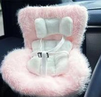 Car Seat with Clip onto Car Air Vent, Includes Seat Leg for Desktop Display