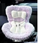 Car Seat with Clip onto Car Air Vent, Includes Seat Leg for Desktop Display