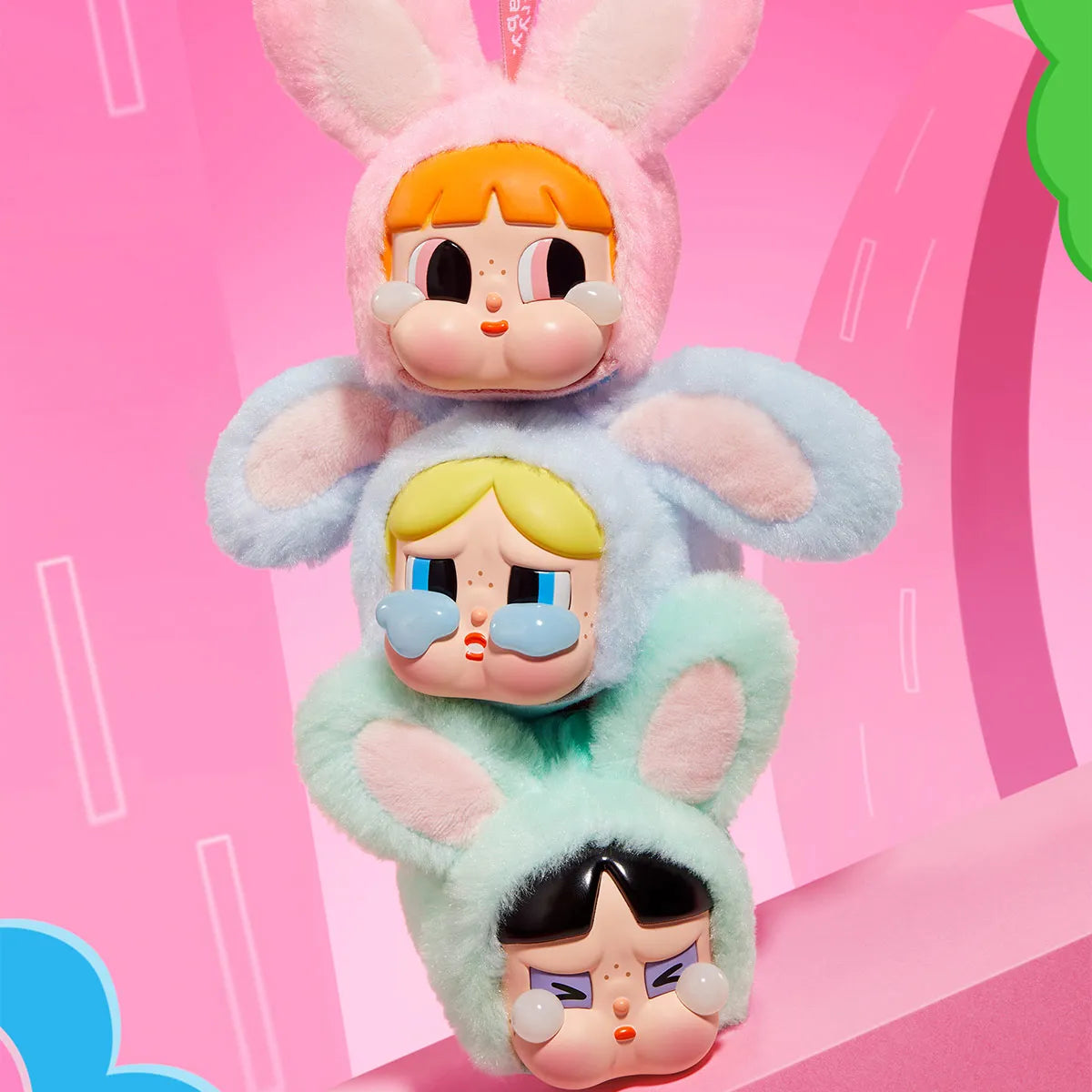 POP MART CRYBABY Powerpuff Girls Series Vinyl Face Plush