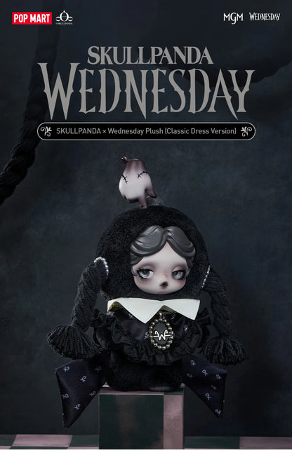 SKULLPANDA × Wednesday Plush（Classic Dress Version）