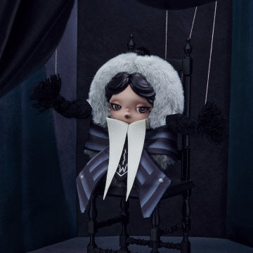 SKULLPANDA × Wednesday Plush (Nevermore Academy Uniform Version)