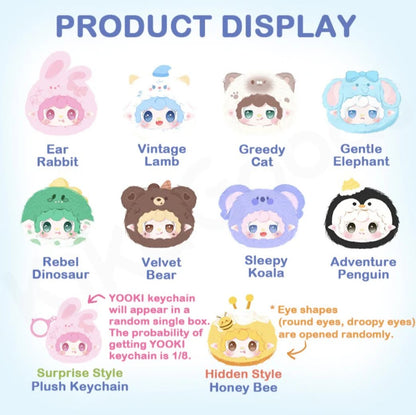 YOOKI MASCOT Animal Series Plush Dolls Blindbox