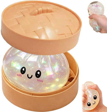 Squishy Bun Rainbow Mystery - Golden Glitter Dumpling - One Set Sugar Edition