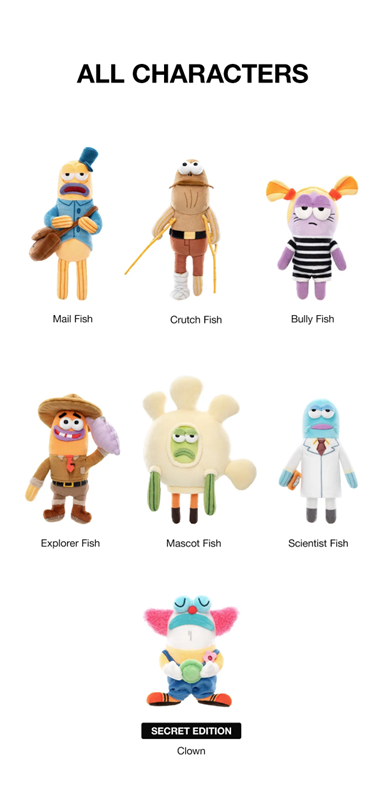 Residents of Bikini Bottom-Whimsical Plush Part 2