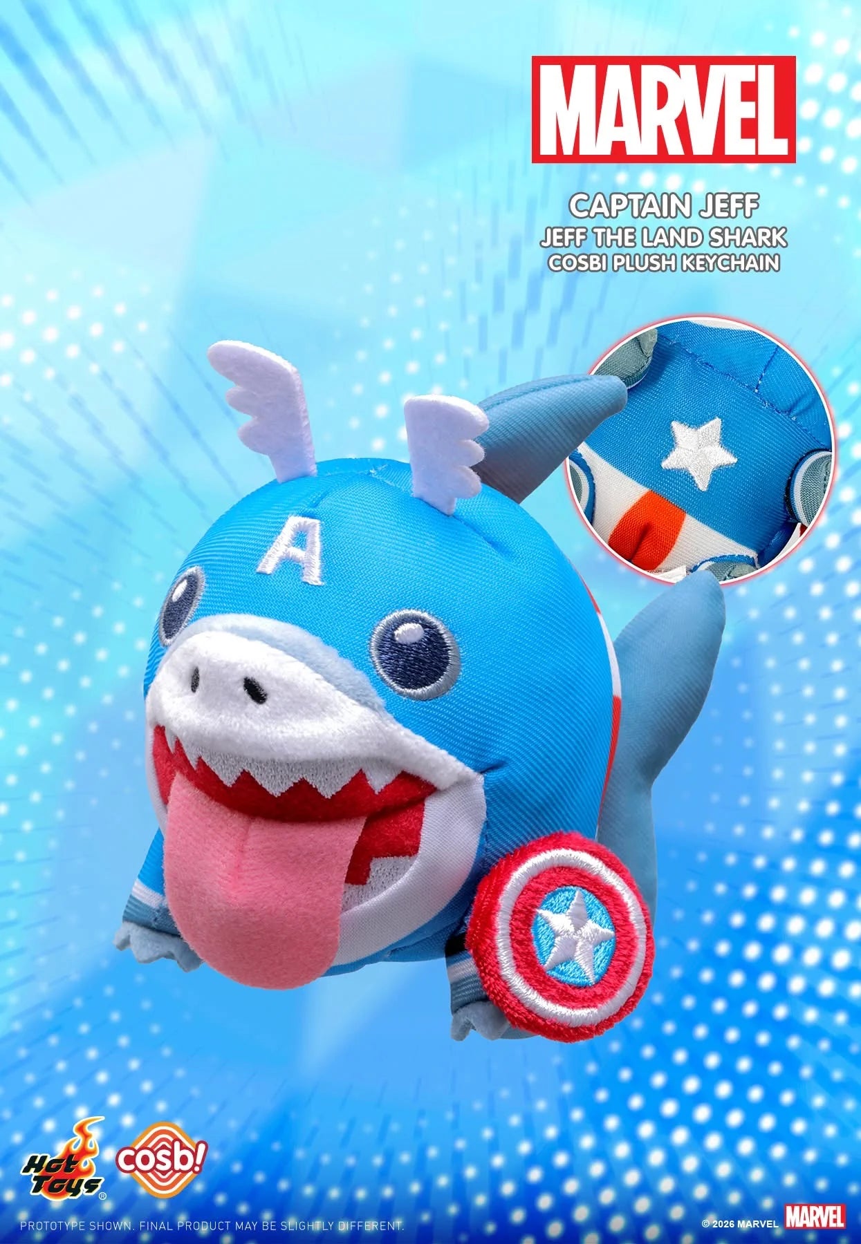 Marvel Jeff the Land Shark Cosbi Plush Keychain Collection