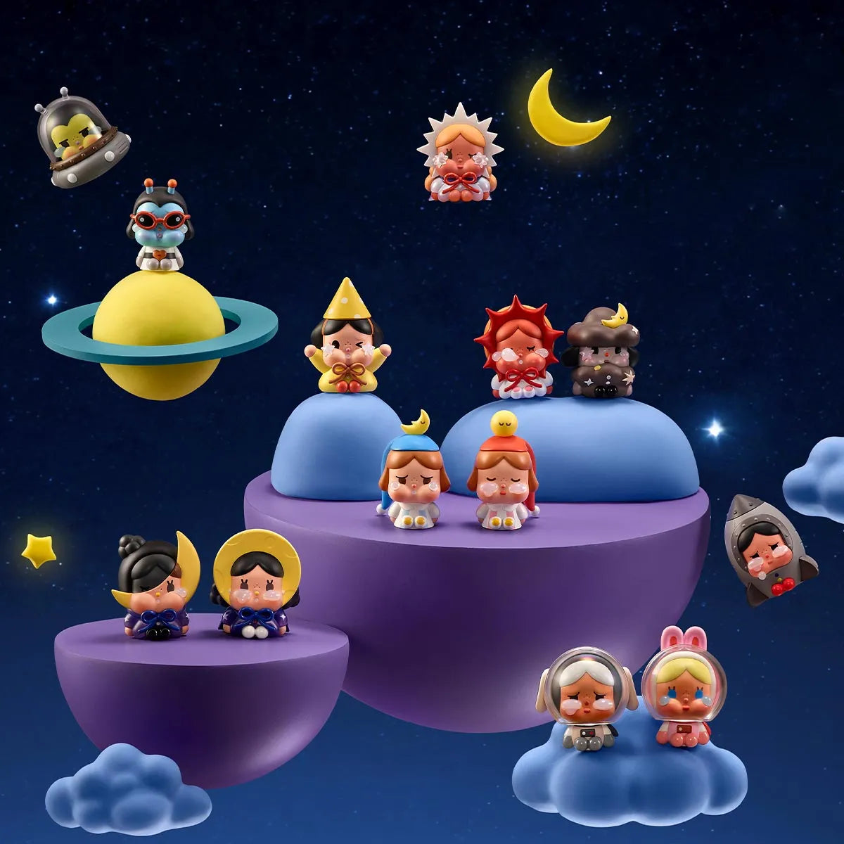 CRYBABY CRYING TO THE MOON SITTING MINI FIGURES