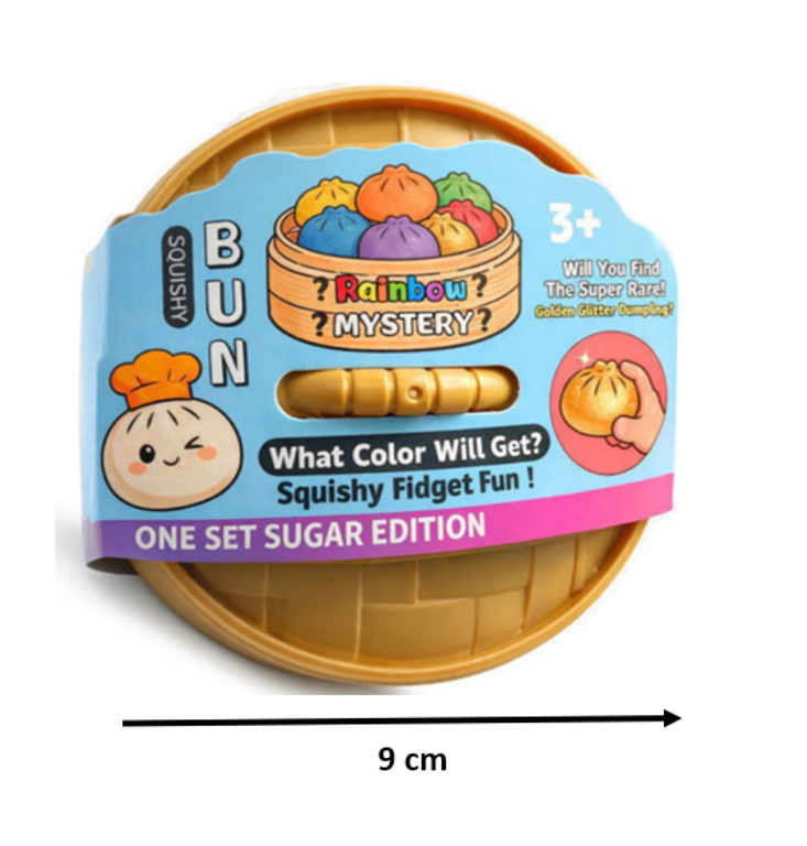 Squishy Bun Rainbow Mystery - Golden Glitter Dumpling - One Set Sugar Edition