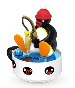 Pingu Penguin Family Fun Scene Series Gashapon Blind Box Anime Decoration Surprise Egg
