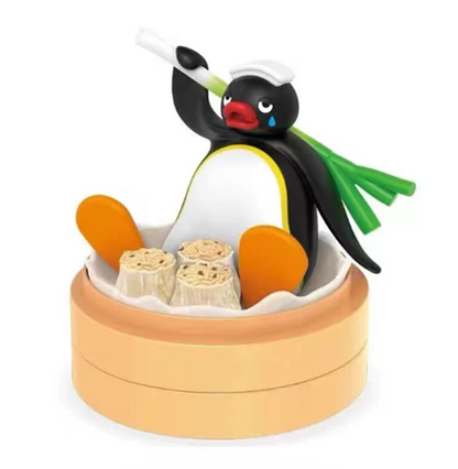 Pingu Penguin Family Fun Scene Series Gashapon Blind Box Anime Decoration Surprise Egg