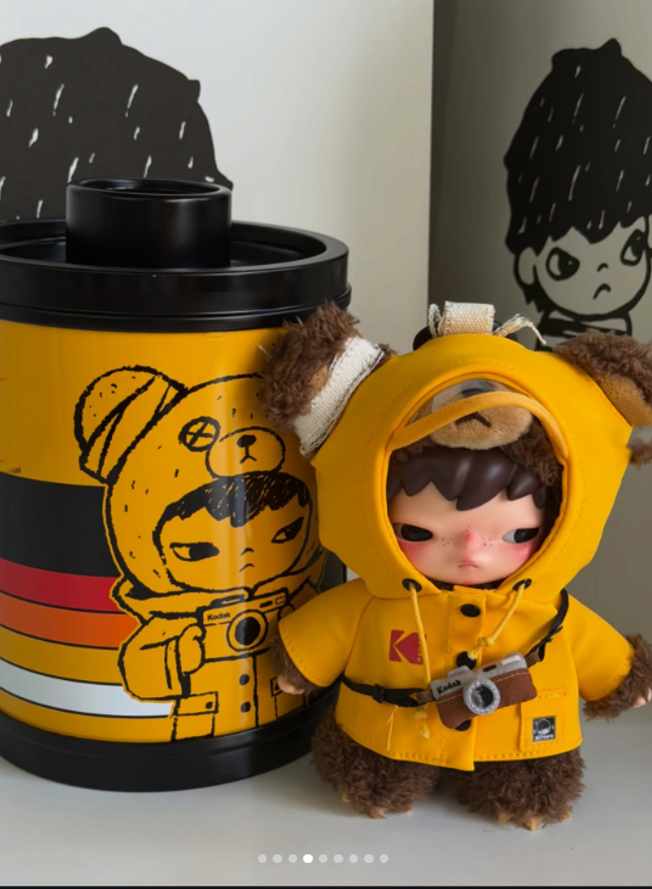 Hirono × Kodak Click Bear Plush Doll Pendant  (LIMITED EDITION)