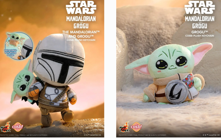 Starwars :The Mandalorian & Grogu Cosbi Plush Keychain Collection