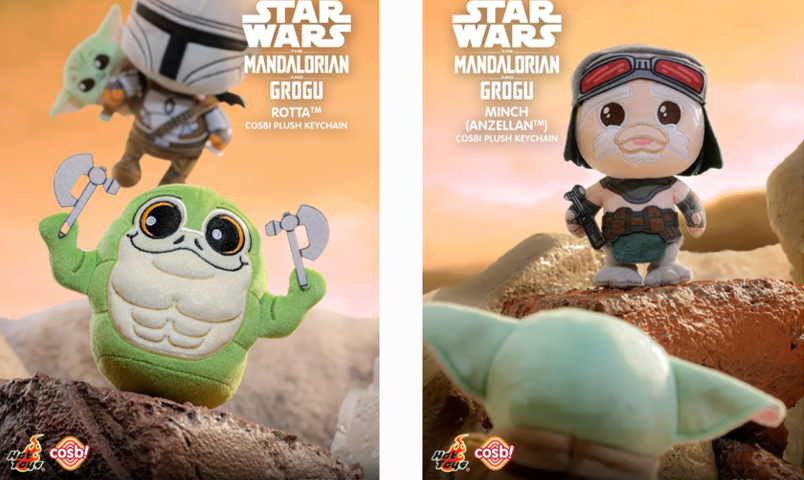 Starwars :The Mandalorian & Grogu Cosbi Plush Keychain Collection