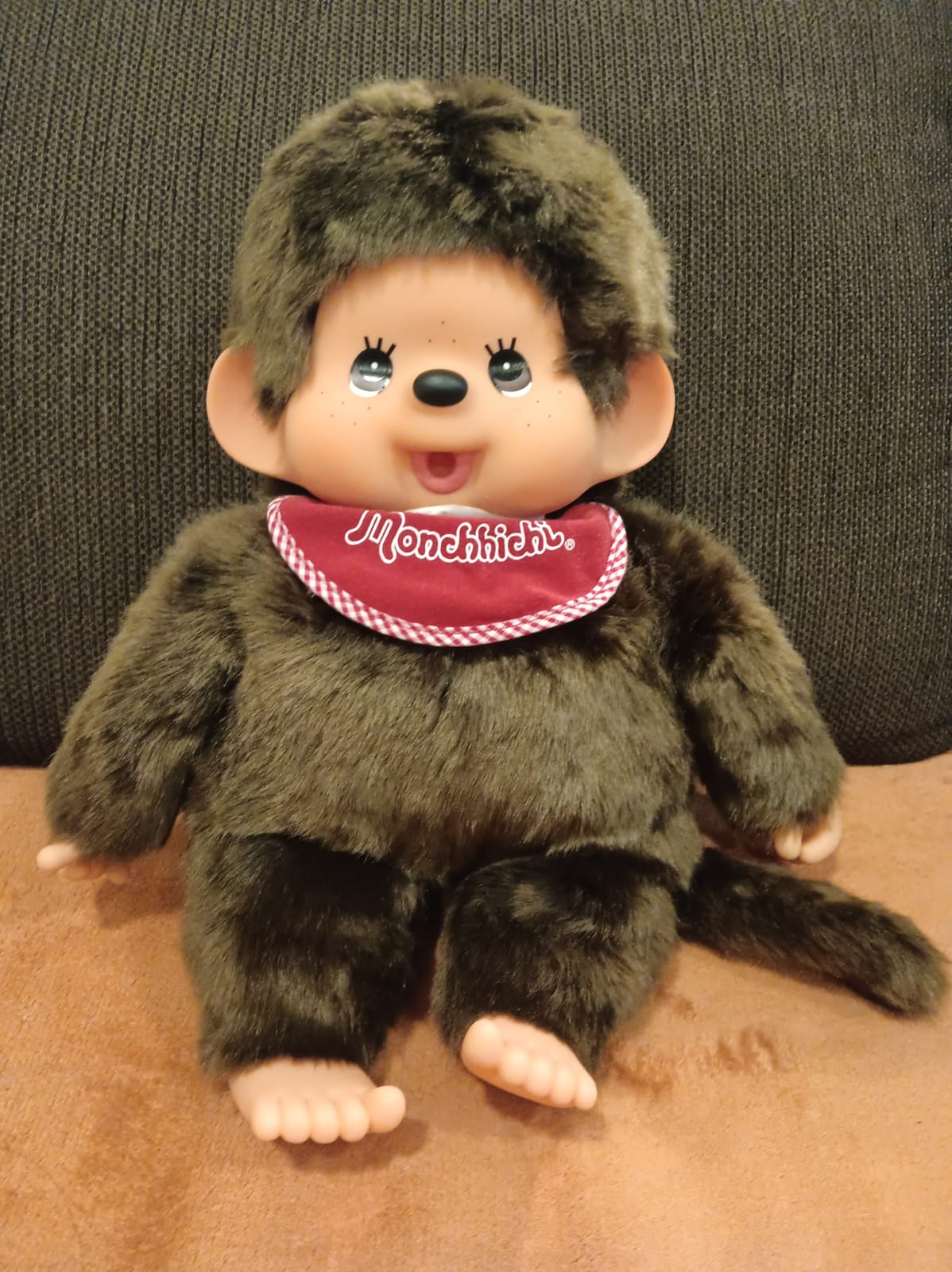 Monchhichi Classic Boy & Girl  RED Plush Doll - 17 Inch (43 cm)