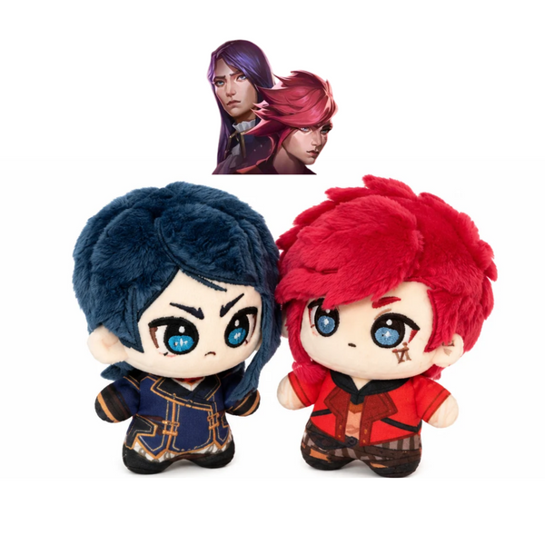 Arcane：League of Legends Caitlyn & Vi Plush Doll Figure Chibi